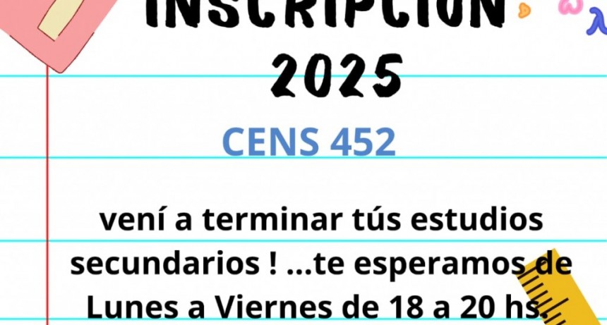 SECUNDARIA DE ADULTOS: INSCRIPCIÓN 2025
