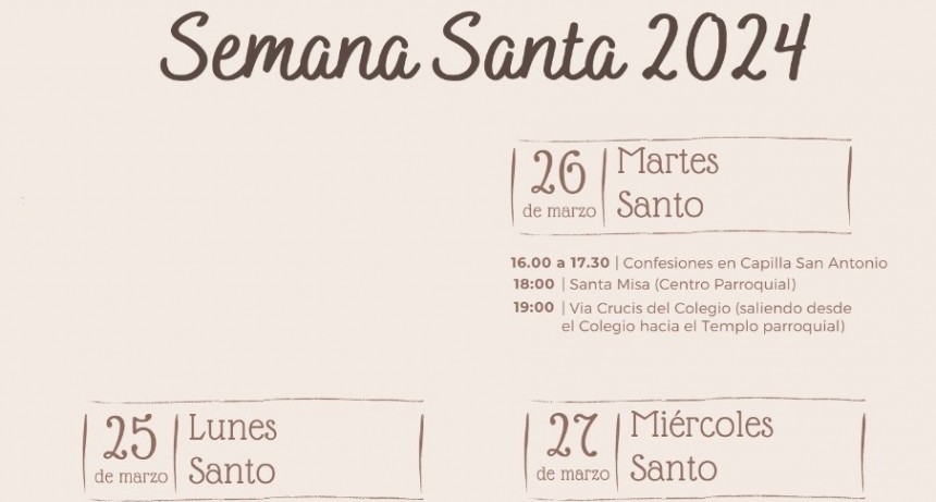 SEMANA SANTA EN LA PARROQUIA DEL CARMEN