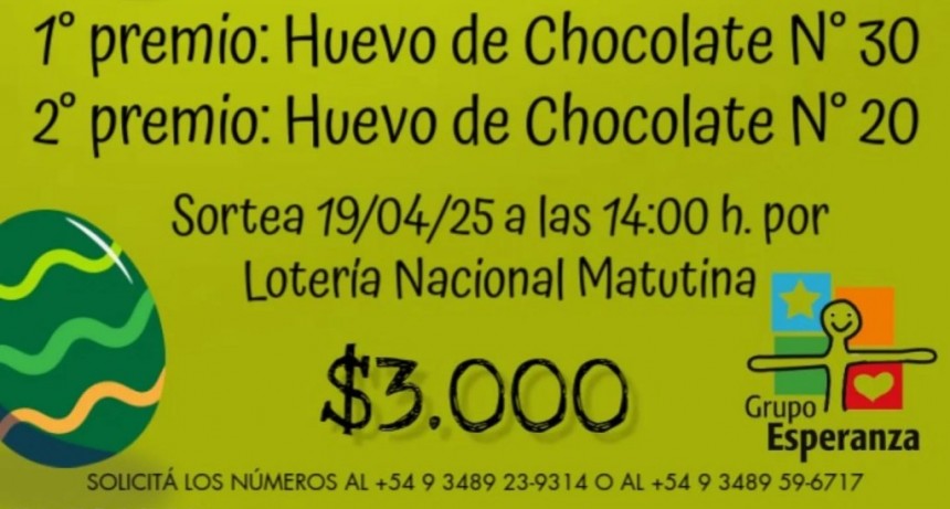 RIFA A BENEFICIO DEL GRUPO ESPERANZA