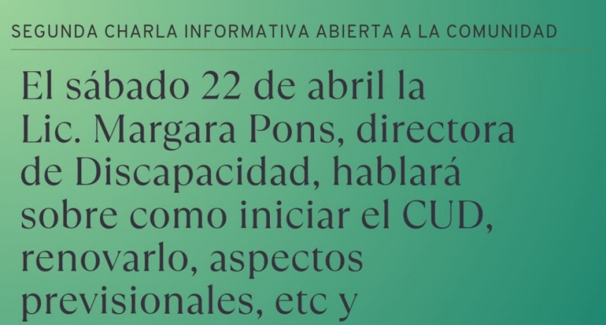 CHARLA SOBRE TRÁMITES POR DISCAPACIDAD