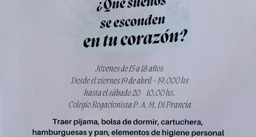 PERNOCTADA VOCACIONAL