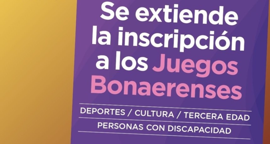 EXTENDIERON LA INSCRIPCI&Oacute;N A LOS JUEGOS BONAERENSES 2026