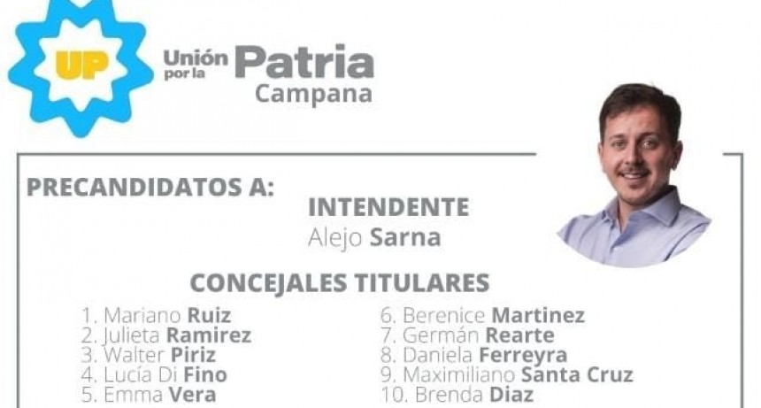 CIERRE DE LISTAS: UNIÓN POR LA PATRIA