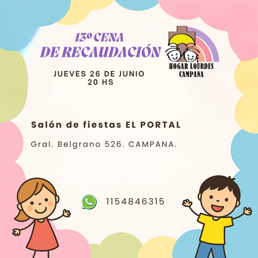 CENA A BENEFICIO DEL HOGAR DEL NIÑO