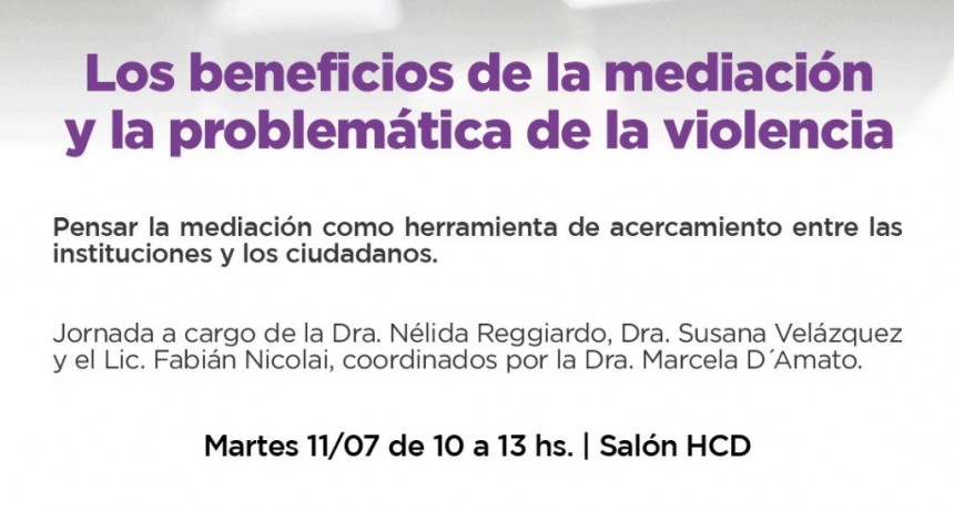 CHARLA SOBRE MEDIACIÓN Y PROBLEMÁTICA DE LA VIOLENCIA