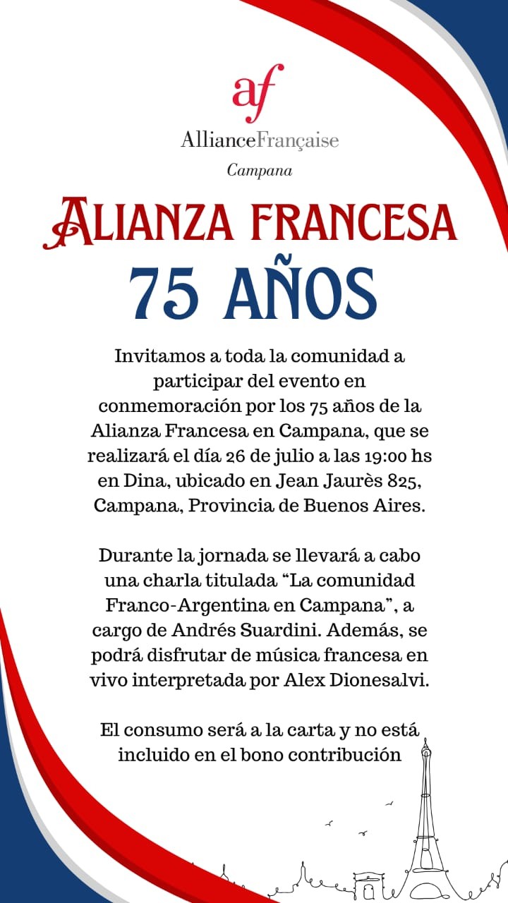 75 AÑOS DE LA ALIANZA FRANCESA