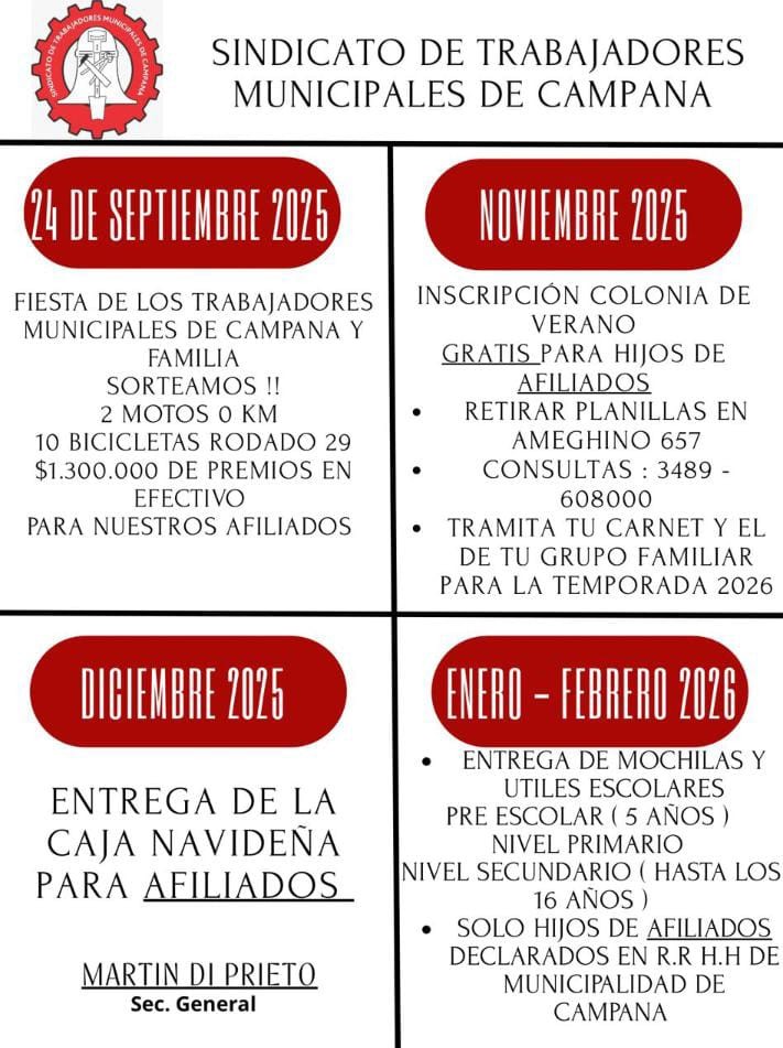 ACTIVIDADES DEL SINDICATO MUNICIPAL