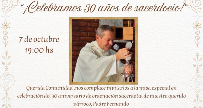 30 AÑOS DE SACERDOCIO