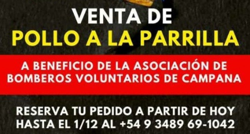 VENTA DE POLLOS A BENEFICIO DE LOS BOMBEROS